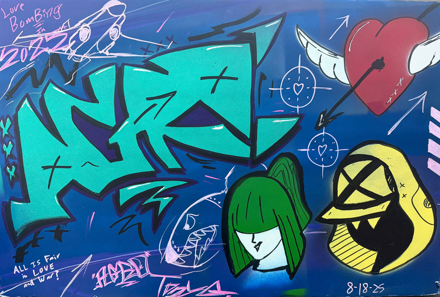 “Love Bombing” - 20’ x 30’ Painting